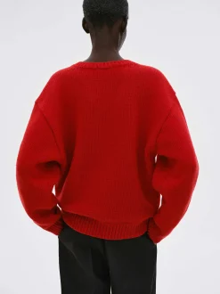 Frauen Source Unknown Kleidung<Pullover Aus Extrafeiner Wolle, Rot