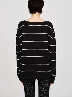 Frauen Source Unknown Strickwaren<Pullover Mit Tiefem V-Ausschnitt, Schwarz