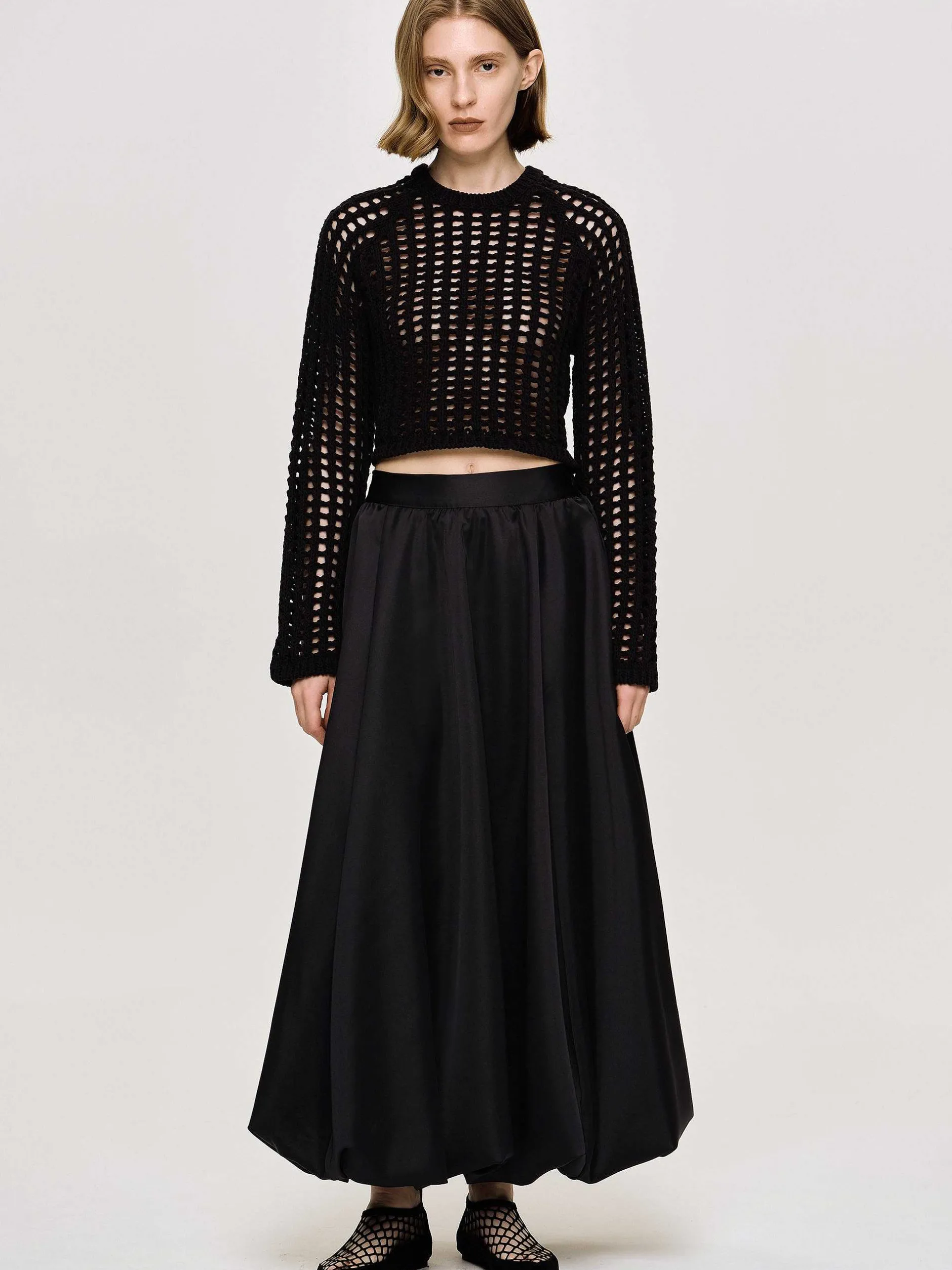 Frauen Source Unknown Strickwaren<Reef Net Strickoberteil, Schwarz