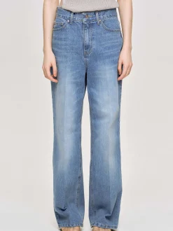 Frauen Source Unknown Kleidung<Relaxed Straight Jeans, Mittlere Waschung