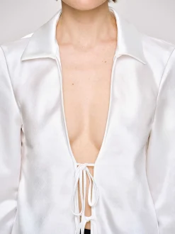 Frauen Source Unknown Kleidung<Reyna Satinbluse, Perle
