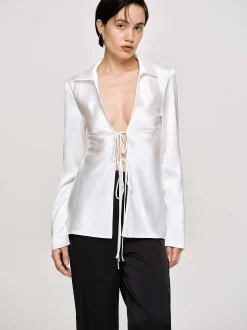 Frauen Source Unknown Oberteile<Reyna Satinbluse, Perle