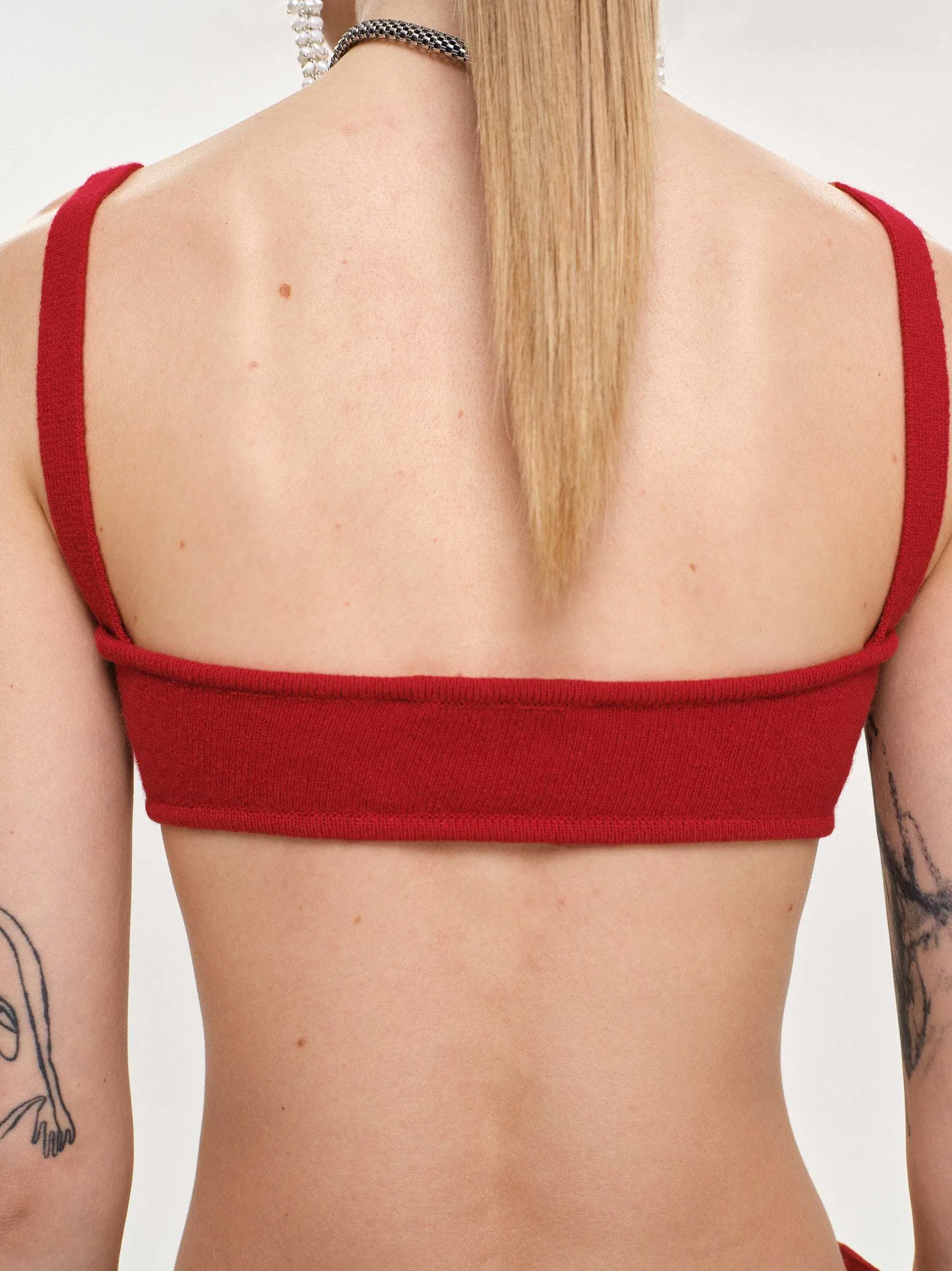Frauen Source Unknown Strickwaren<Rippstrick-Bh, Rot