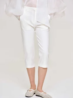 Frauen Source Unknown Kleidung<Schmale Caprihose, Weis