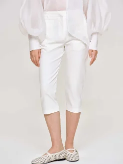 Frauen Source Unknown Kleidung<Schmale Caprihose, Weis