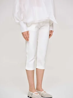 Frauen Source Unknown Unterteile<Schmale Caprihose, Weis
