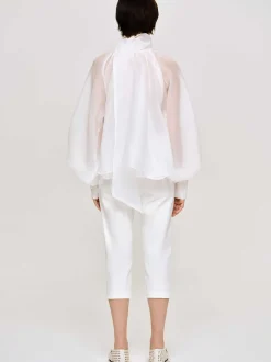 Frauen Source Unknown Unterteile<Schmale Caprihose, Weis