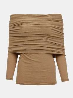 Frauen Source Unknown Zubehör<Schulterfreier Tova-Strick, Nude-Braun