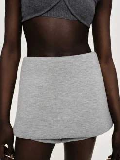 Frauen Source Unknown Kleidung<Segura Sweat Mini Skorts, Gainsboro Melange
