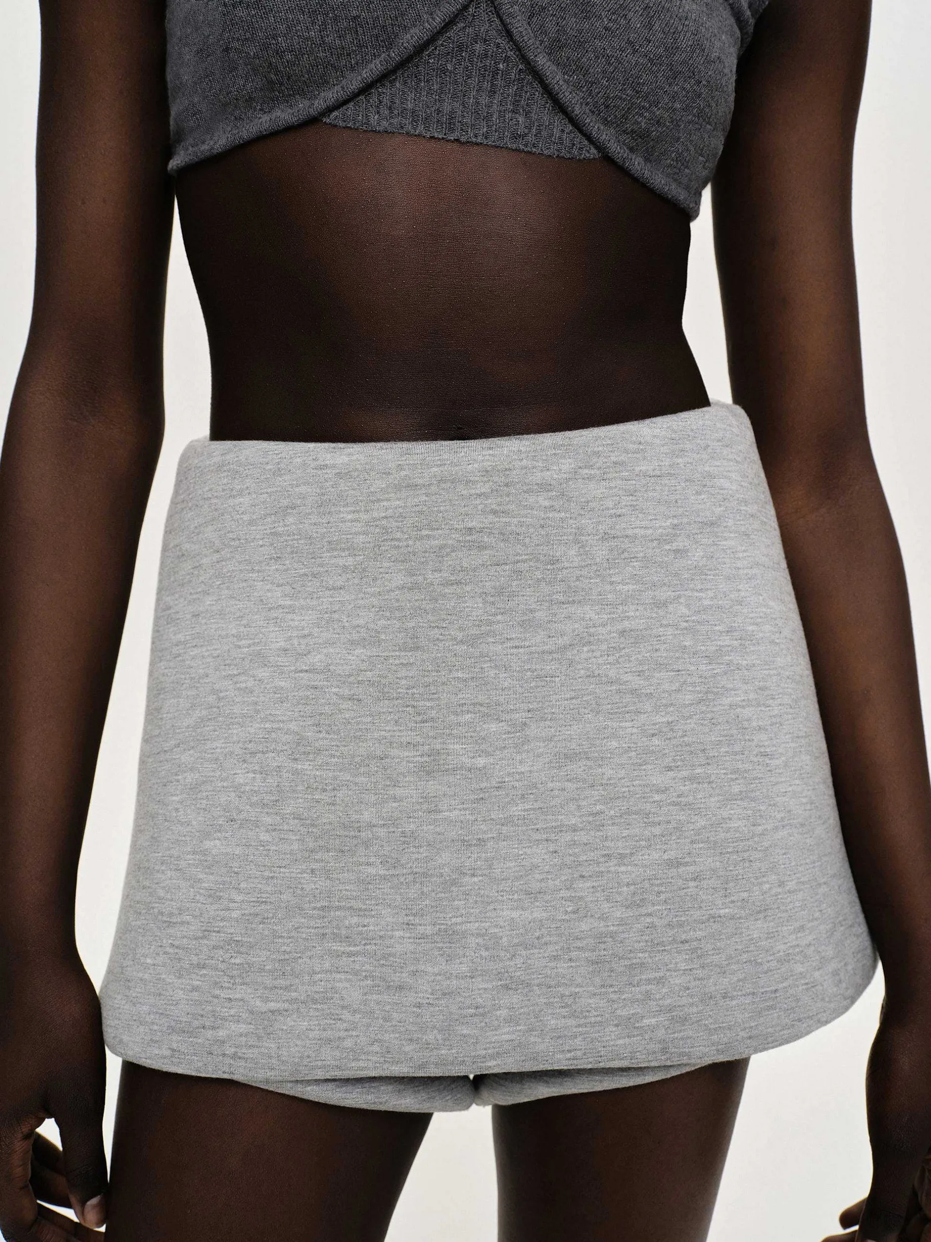 Frauen Source Unknown Unterteile<Segura Sweat Mini Skorts, Gainsboro Melange