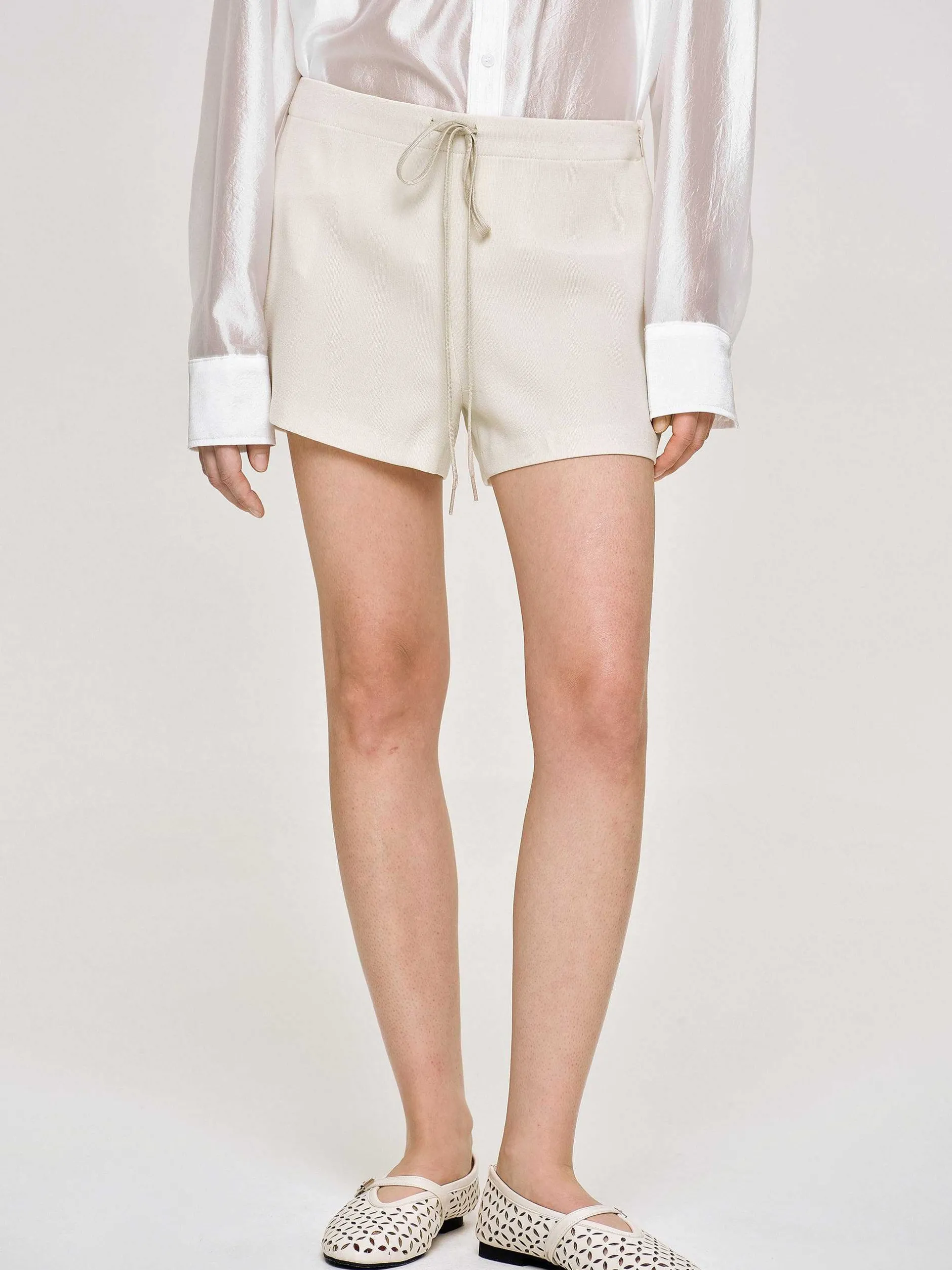 Frauen Source Unknown Kleidung<Shorts Mit Kordelzug, Alabaster