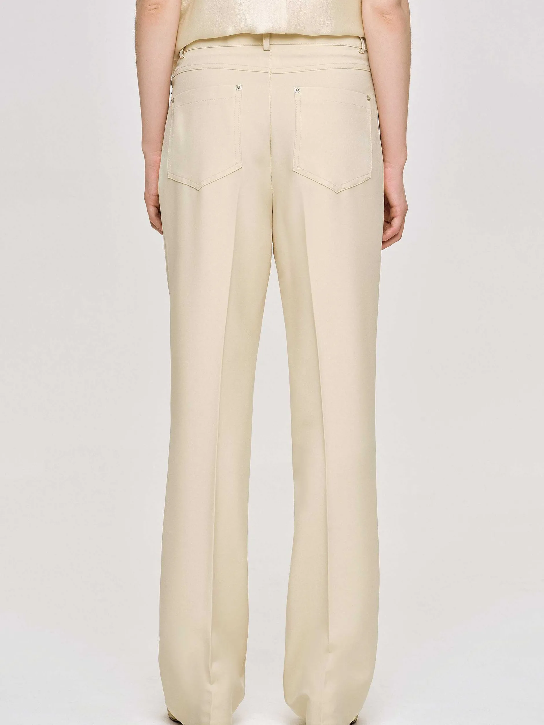 Frauen Source Unknown Unterteile<Slim-Faltenhose, Butter
