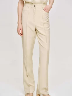 Frauen Source Unknown Unterteile<Slim-Faltenhose, Butter