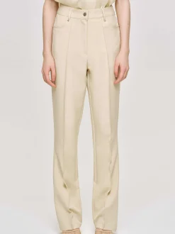Frauen Source Unknown Unterteile<Slim-Faltenhose, Butter