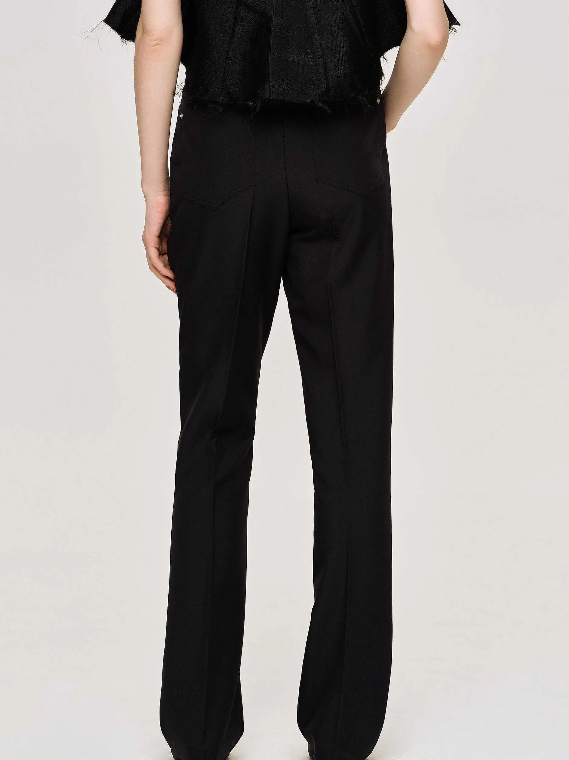 Frauen Source Unknown Unterteile<Slim-Hose Mit Bugelfalte, Schwarz