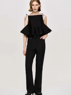 Frauen Source Unknown Kleidung<Slim-Hose Mit Bugelfalte, Schwarz