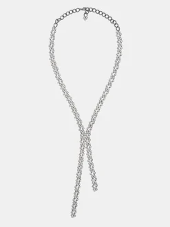 Frauen Source Unknown Kleidung<Strass-Tropfen-Halskette, Silber