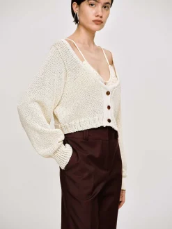 Frauen Source Unknown Strickwaren<Strickpullover Mit U-Ausschnitt, Mandel