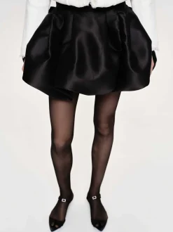 Frauen Source Unknown Kleidung<Suki Bubble Hem Minirock, Schwarz