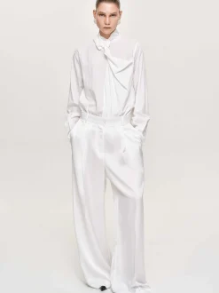 Frauen Source Unknown Unterteile<Taiamo Fluid-Satin-Hose, Weis
