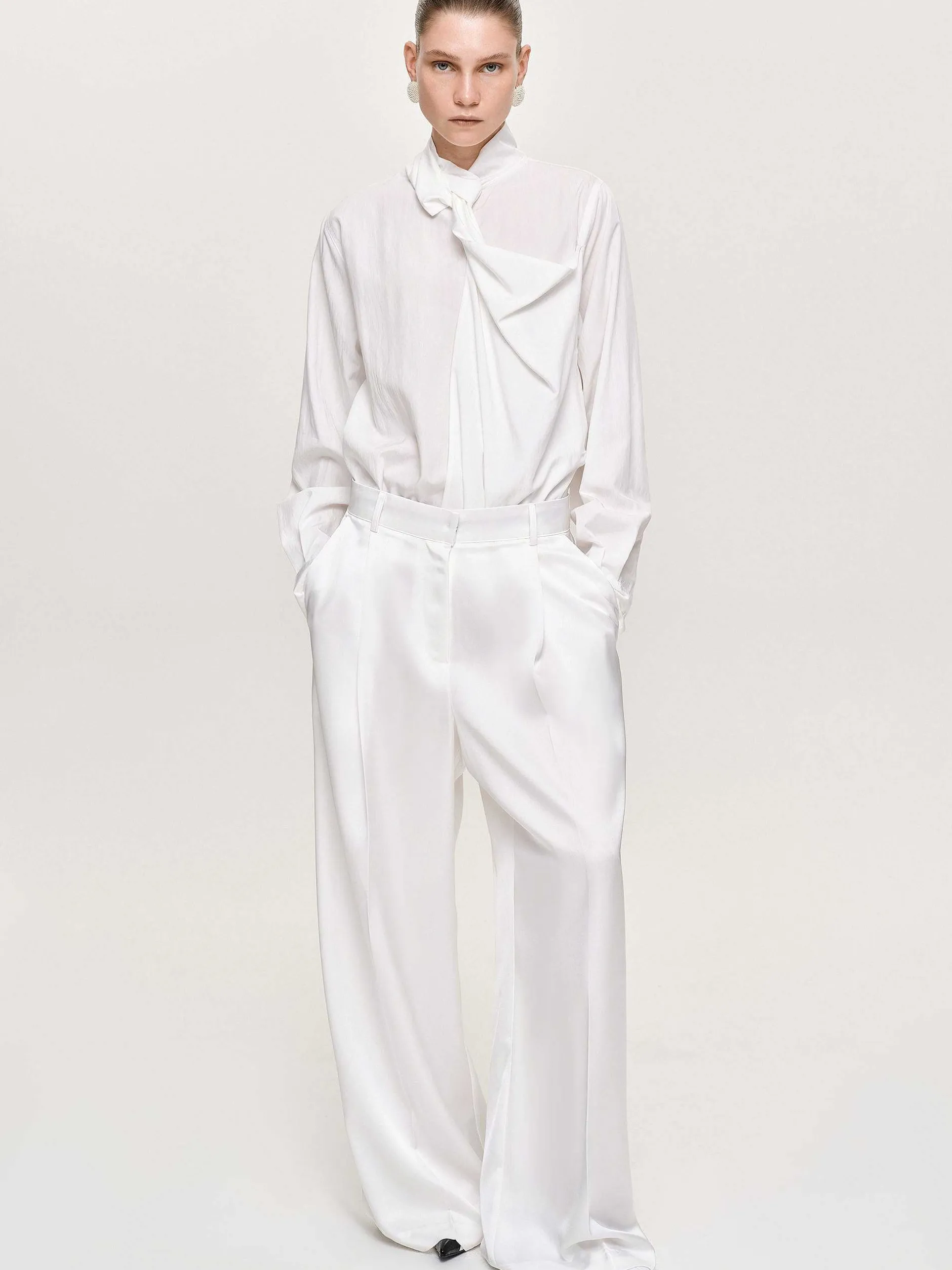 Frauen Source Unknown Kleidung<Taiamo Fluid-Satin-Hose, Weis