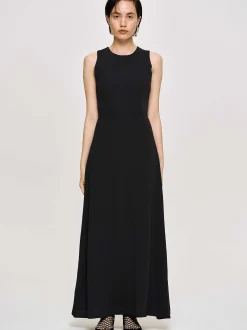 Frauen Source Unknown Kleider<Tailliertes Maxikleid, Schwarz