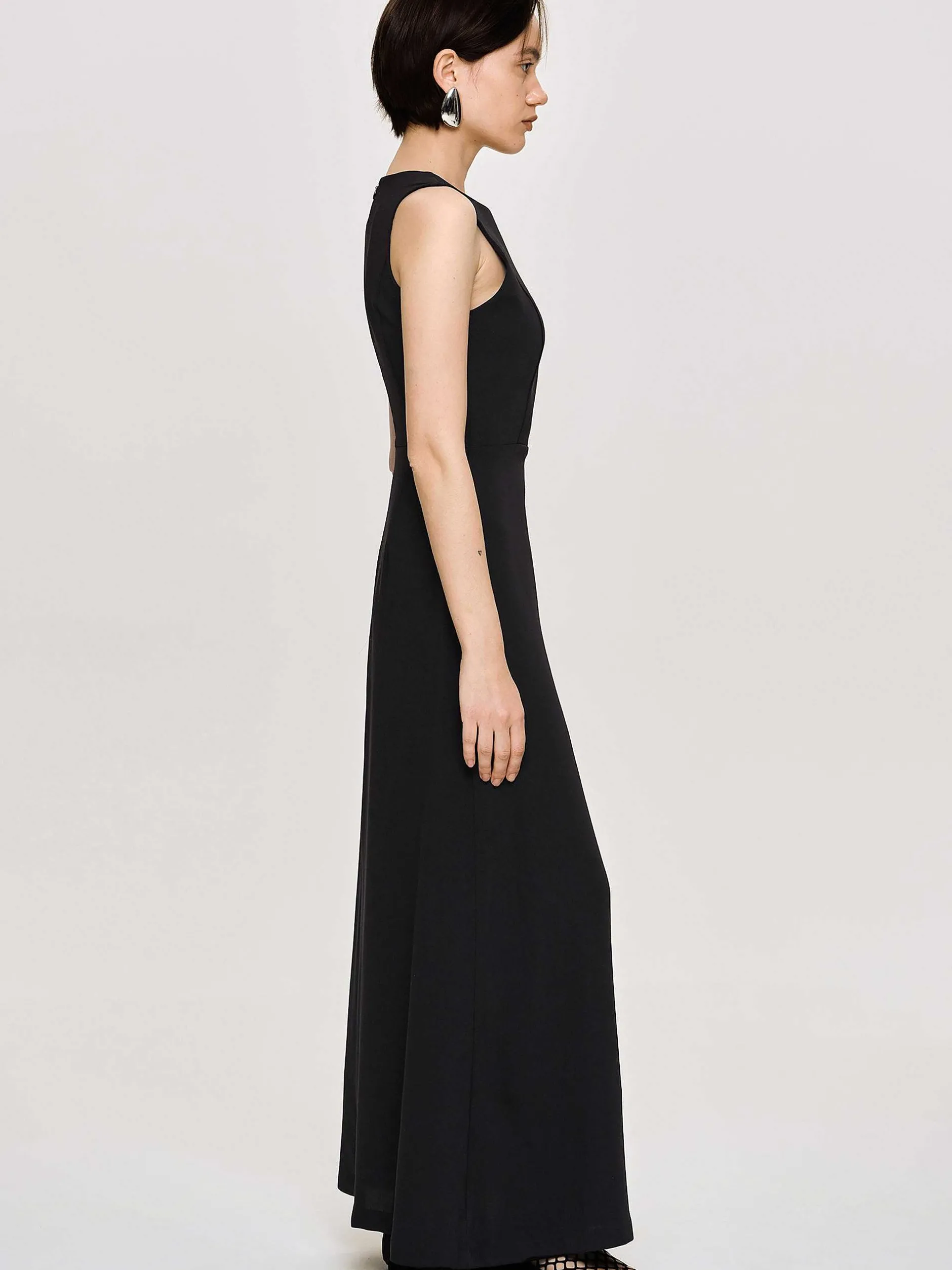 Frauen Source Unknown Kleidung<Tailliertes Maxikleid, Schwarz
