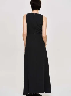Frauen Source Unknown Kleidung<Tailliertes Maxikleid, Schwarz