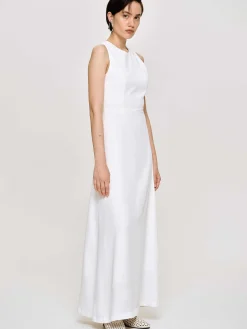 Frauen Source Unknown Kleidung<Tailliertes Maxikleid, Weis