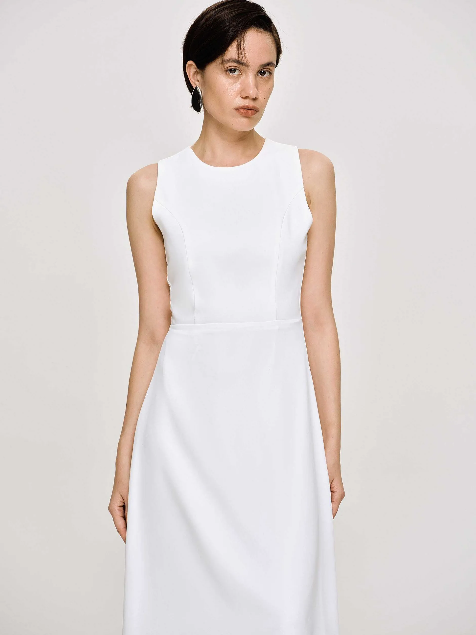 Frauen Source Unknown Kleidung<Tailliertes Maxikleid, Weis