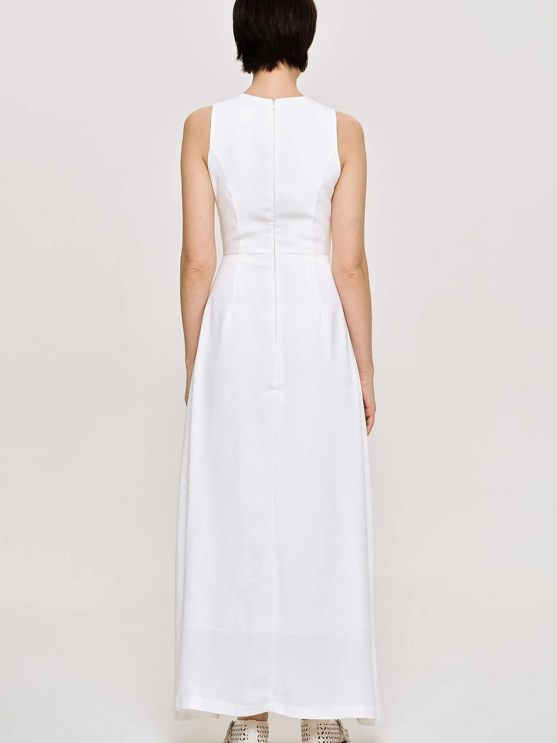Frauen Source Unknown Kleidung<Tailliertes Maxikleid, Weis