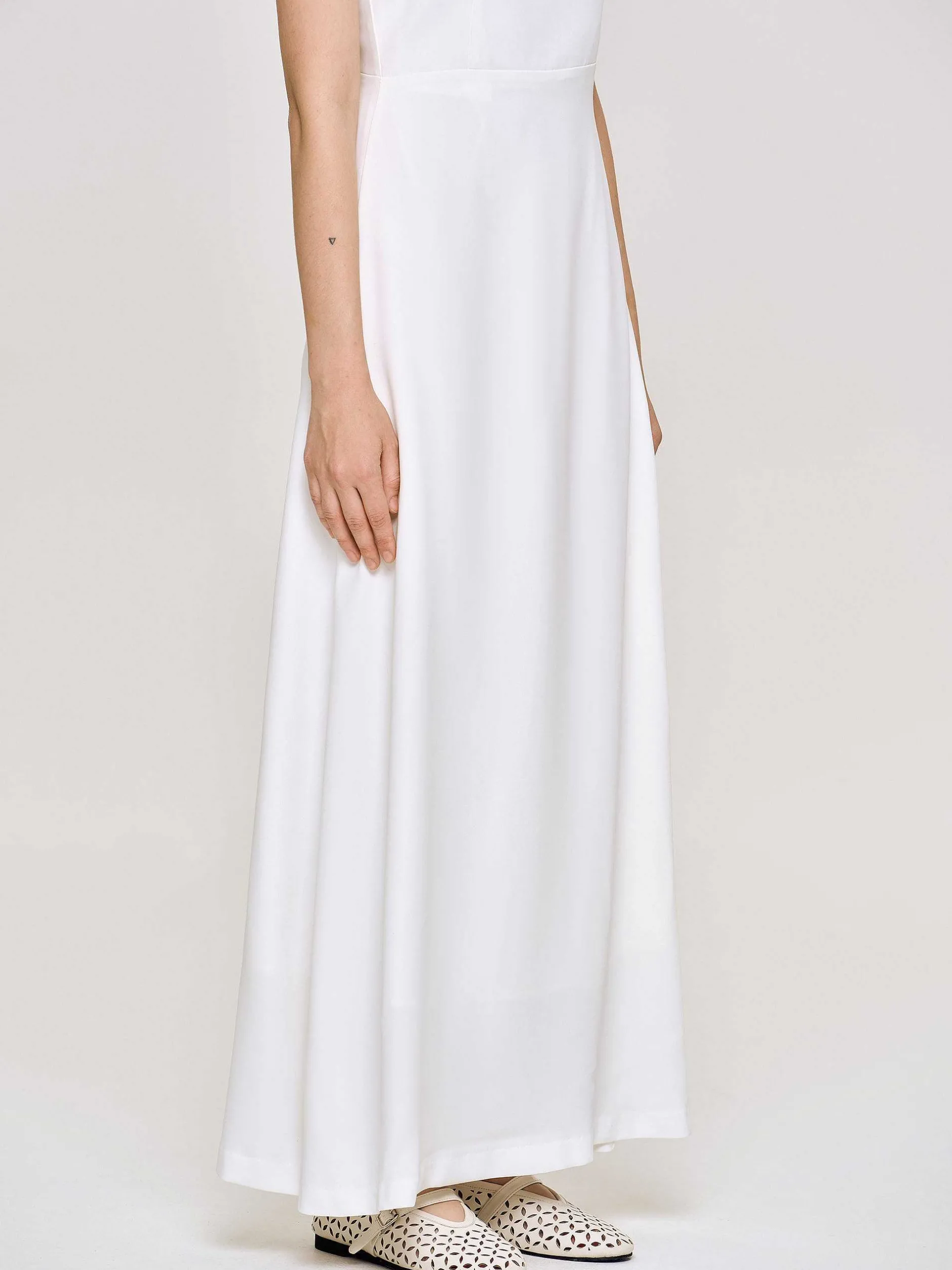 Frauen Source Unknown Kleidung<Tailliertes Maxikleid, Weis