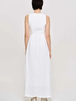 Frauen Source Unknown Kleider<Tailliertes Maxikleid, Weis