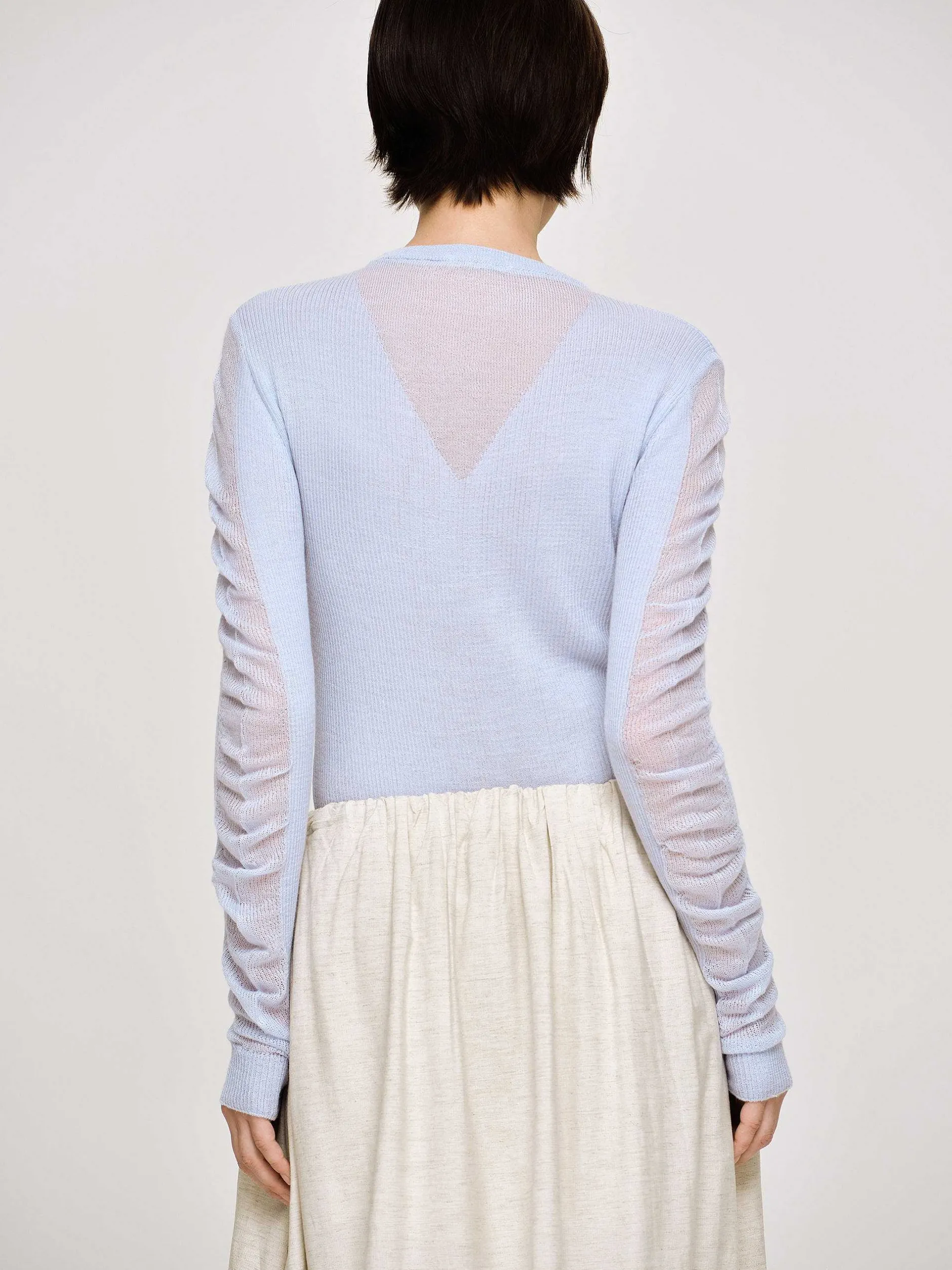 Frauen Source Unknown Strickwaren<Transparenter Armelstrick, Himmelblau