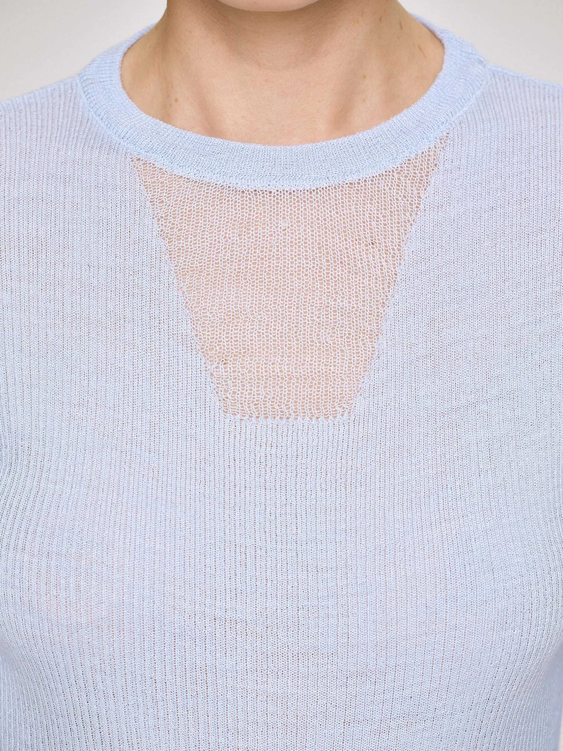 Frauen Source Unknown Strickwaren<Transparenter Armelstrick, Himmelblau
