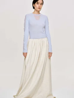Frauen Source Unknown Kleidung<Transparenter Armelstrick, Himmelblau
