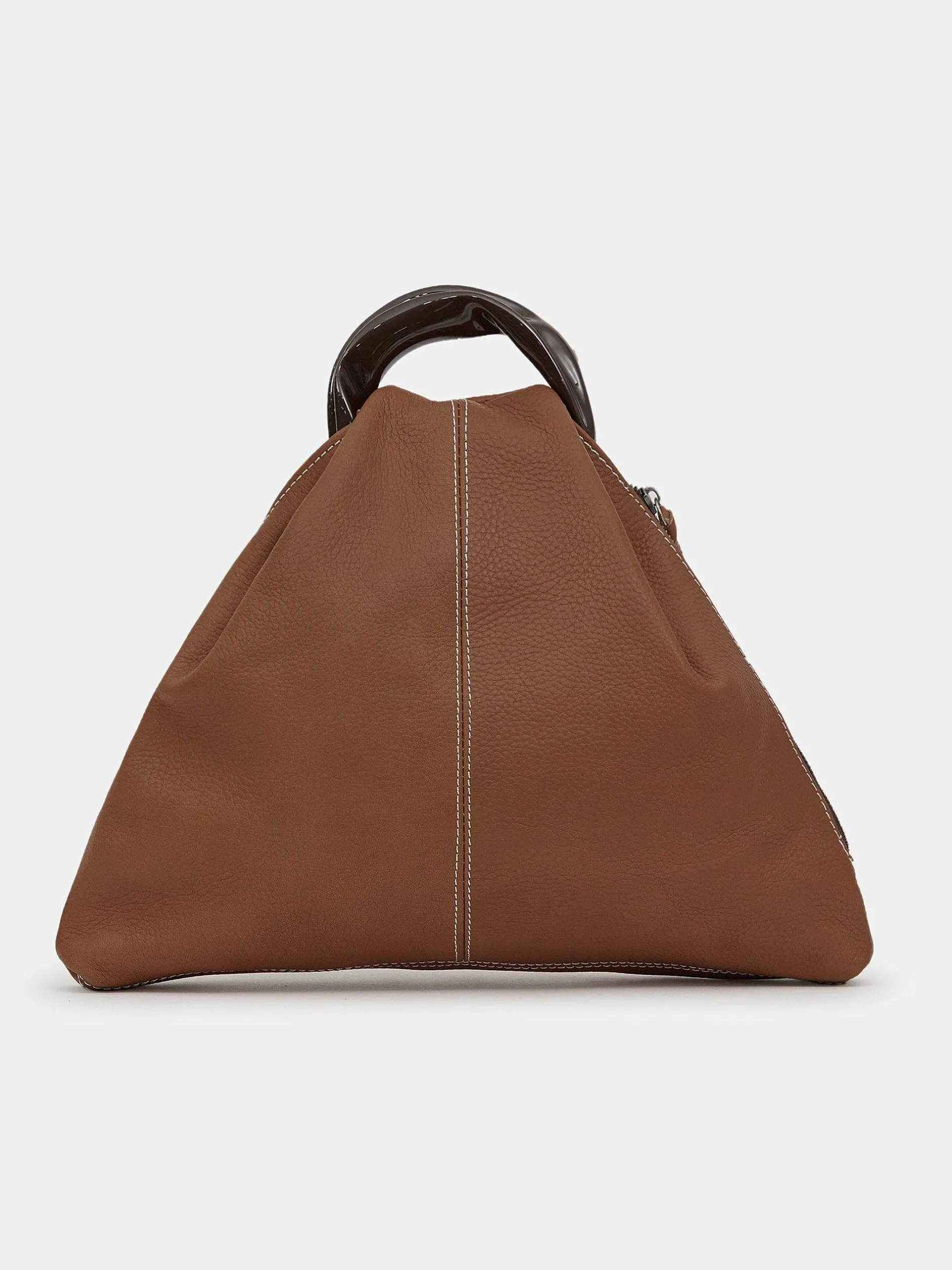 Frauen Source Unknown Kleidung<Triangel-Tasche Aus Kalbsleder, Brunett