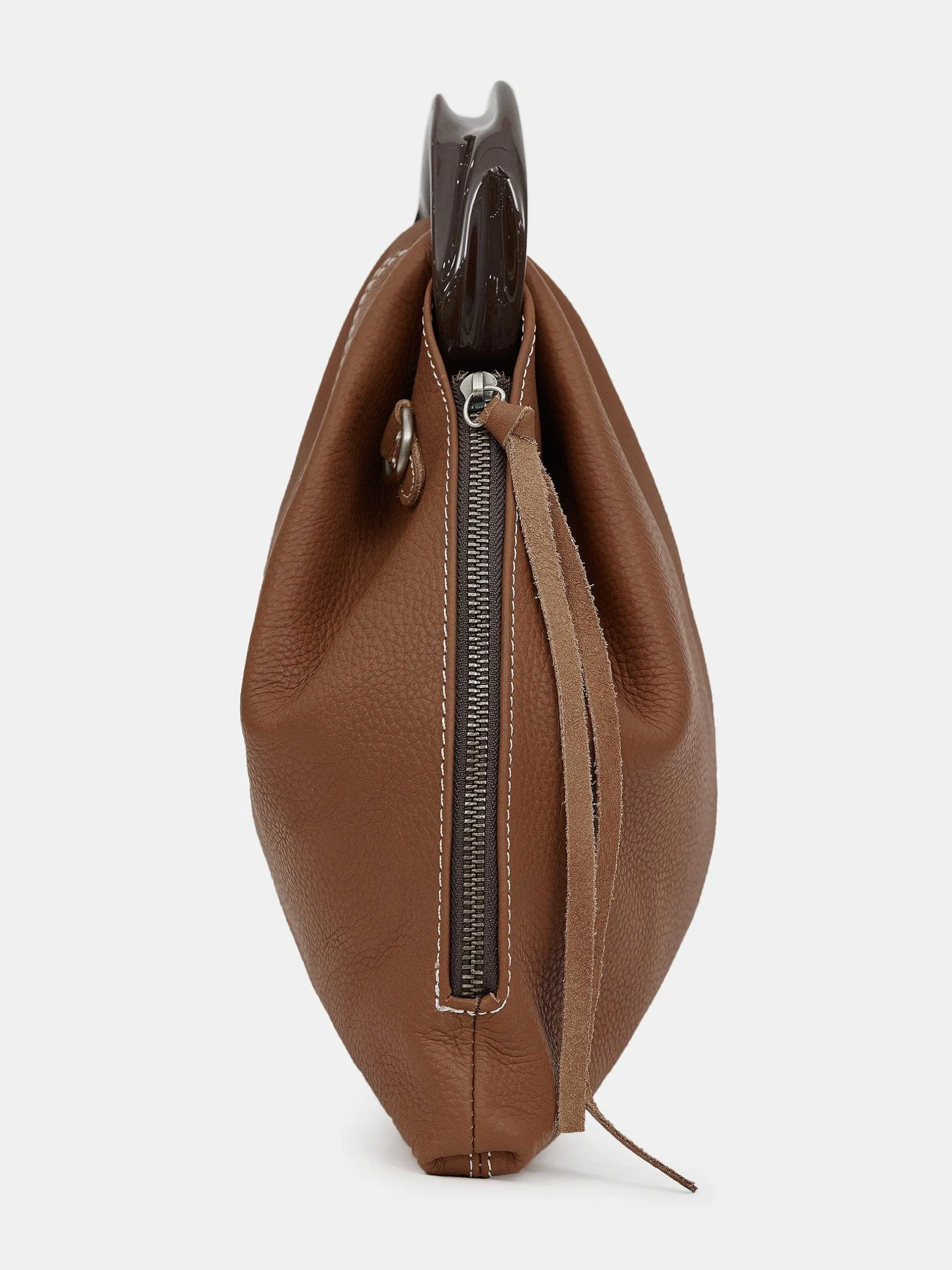 Frauen Source Unknown Kleidung<Triangel-Tasche Aus Kalbsleder, Brunett