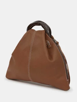 Frauen Source Unknown Kleidung<Triangel-Tasche Aus Kalbsleder, Brunett