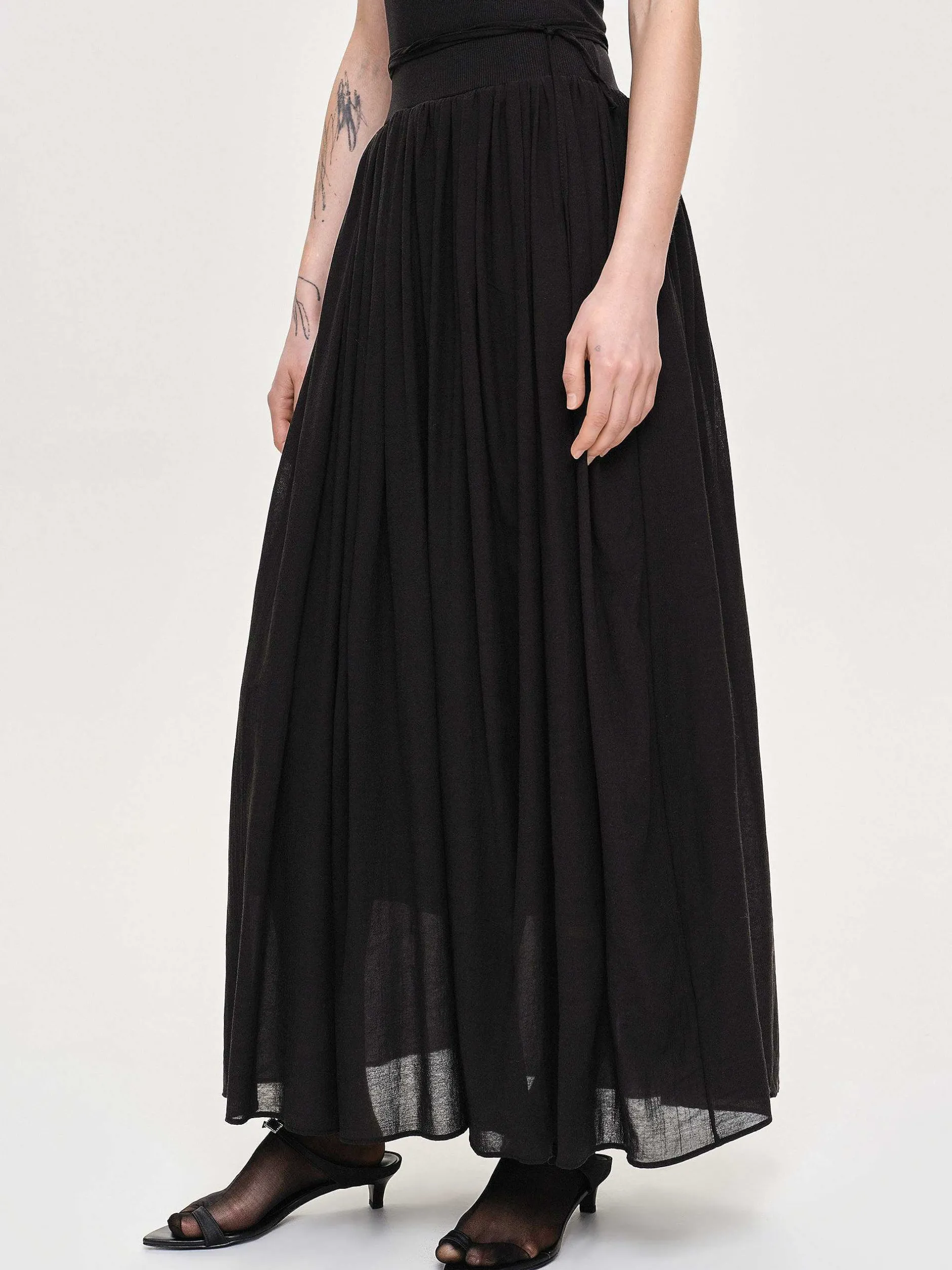 Frauen Source Unknown Zubehör<Tull-Slipkleid, Schwarz