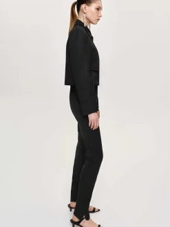 Frauen Source Unknown Kleidung<Tyia Schragschnitt-Slim-Hose, Schwarz