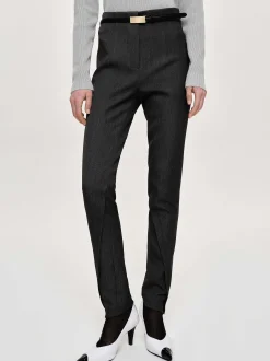 Frauen Source Unknown Kleidung<Tyia Schragschnitt-Slim-Hose, Dunkle Anthrazit