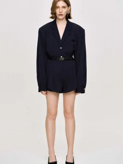 Frauen Source Unknown Kleidung<Ubergroses Fluid-Hemd, Marineblau
