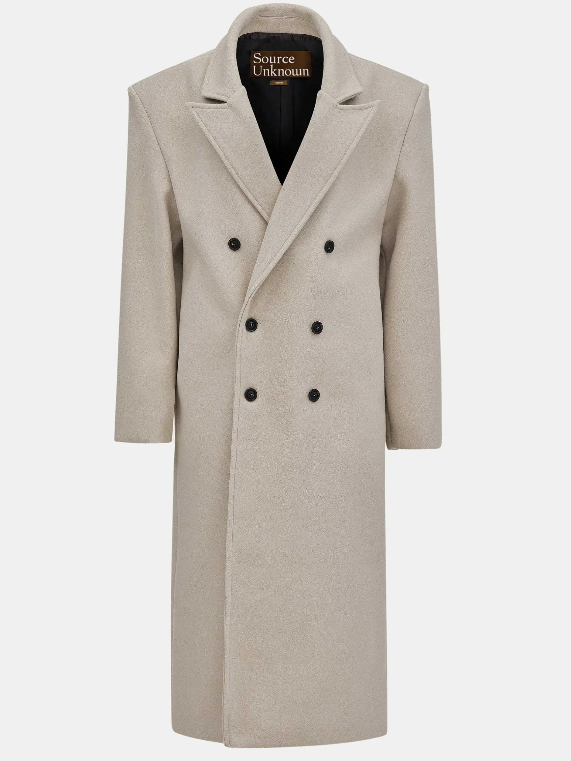 Frauen Source Unknown Kleidung<Wallis Ubergroser Opa-Mantel, Beige