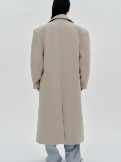 Frauen Source Unknown Kleidung<Wallis Ubergroser Opa-Mantel, Beige