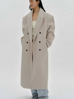 Frauen Source Unknown Kleidung<Wallis Ubergroser Opa-Mantel, Beige