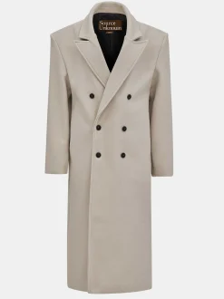 Frauen Source Unknown Oberbekleidung<Wallis Ubergroser Opa-Mantel, Beige