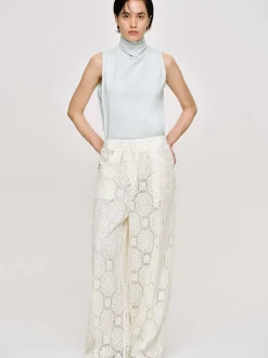 Frauen Source Unknown Kleidung<Weite Hakelhose Sevilla, Ecru