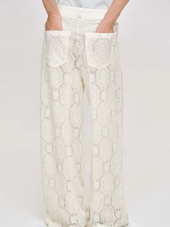 Frauen Source Unknown Unterteile<Weite Hakelhose Sevilla, Ecru