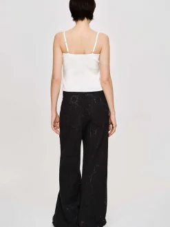 Frauen Source Unknown Kleidung<Weite Hakelhose Sevilla, Schwarz